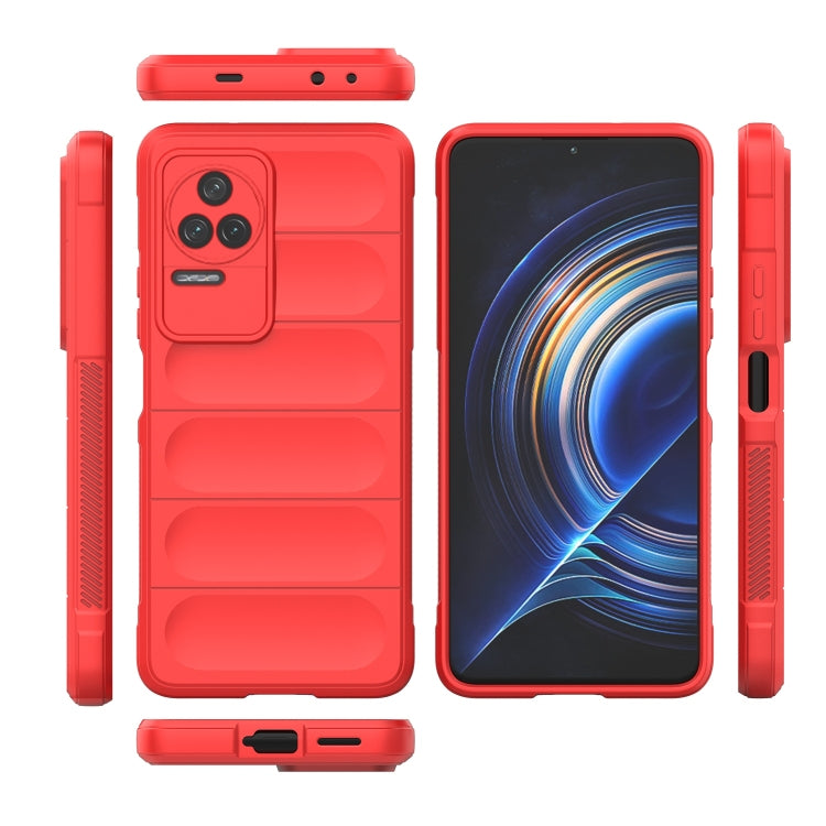 For Xiaomi Redmi K50 Pro Magic Shield TPU + Flannel Phone Case(Wine Red) by buy2fix