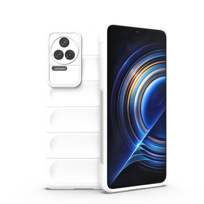 For Xiaomi Redmi K50 Pro Magic Shield TPU + Flannel Phone Case(White) by buy2fix