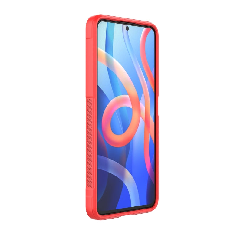 For Xiaomi Redmi Note 11 5G Chinese Version Magic Shield TPU + Flannel Phone Case(Red) - Xiaomi Cases by buy2fix | Online Shopping UK | buy2fix