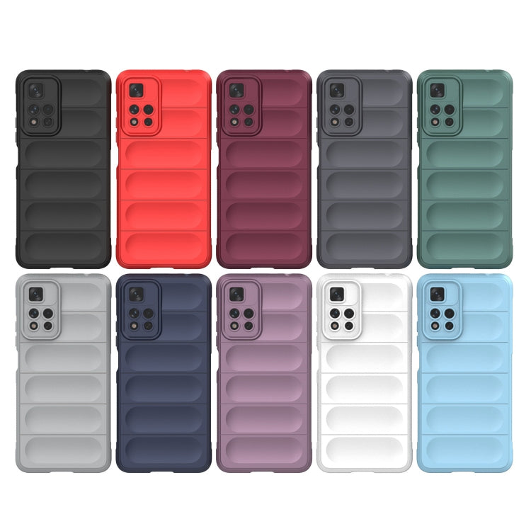 For Xiaomi Redmi Note 11 Pro 5G Chinese Magic Shield TPU + Flannel Phone Case(Grey) - Xiaomi Cases by buy2fix | Online Shopping UK | buy2fix