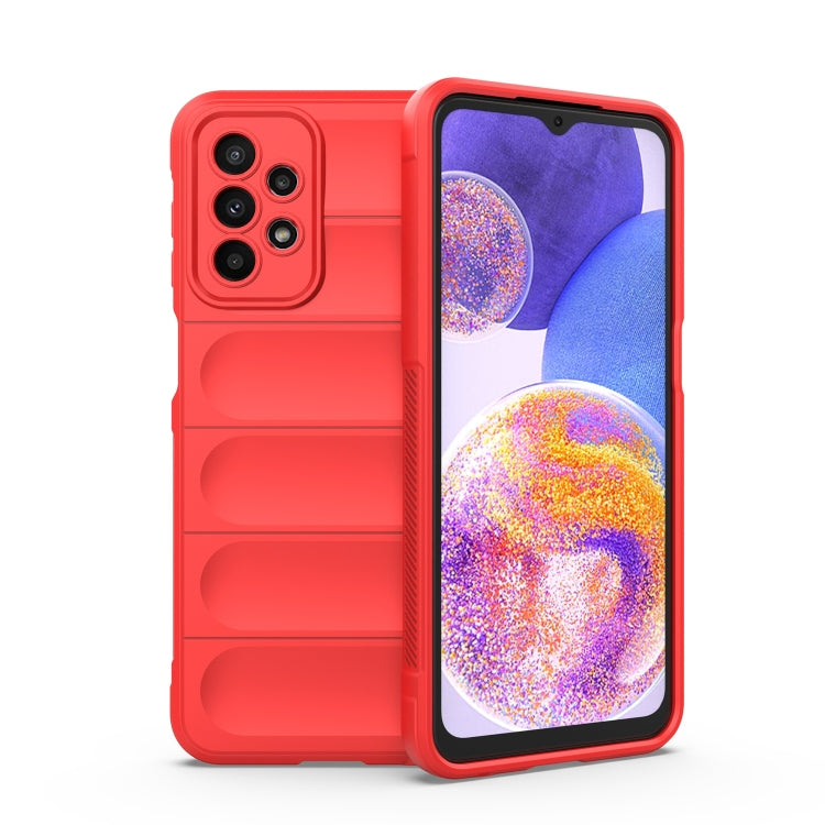 For Samsung Galaxy A23 Magic Shield TPU + Flannel Phone Case(Red) by buy2fix