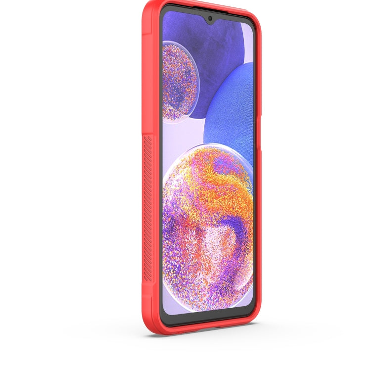 For Samsung Galaxy A23 Magic Shield TPU + Flannel Phone Case(Red) by buy2fix