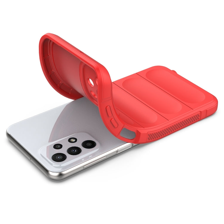 For Samsung Galaxy A23 Magic Shield TPU + Flannel Phone Case(Red) by buy2fix