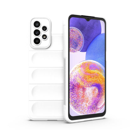 For Samsung Galaxy A23 Magic Shield TPU + Flannel Phone Case(White) by buy2fix