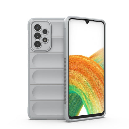 For Samsung Galaxy A33 5G Magic Shield TPU + Flannel Phone Case(Grey) by buy2fix