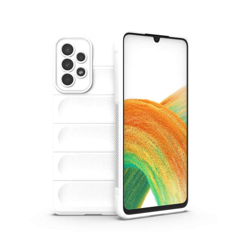 For Samsung Galaxy A33 5G Magic Shield TPU + Flannel Phone Case(White) by buy2fix