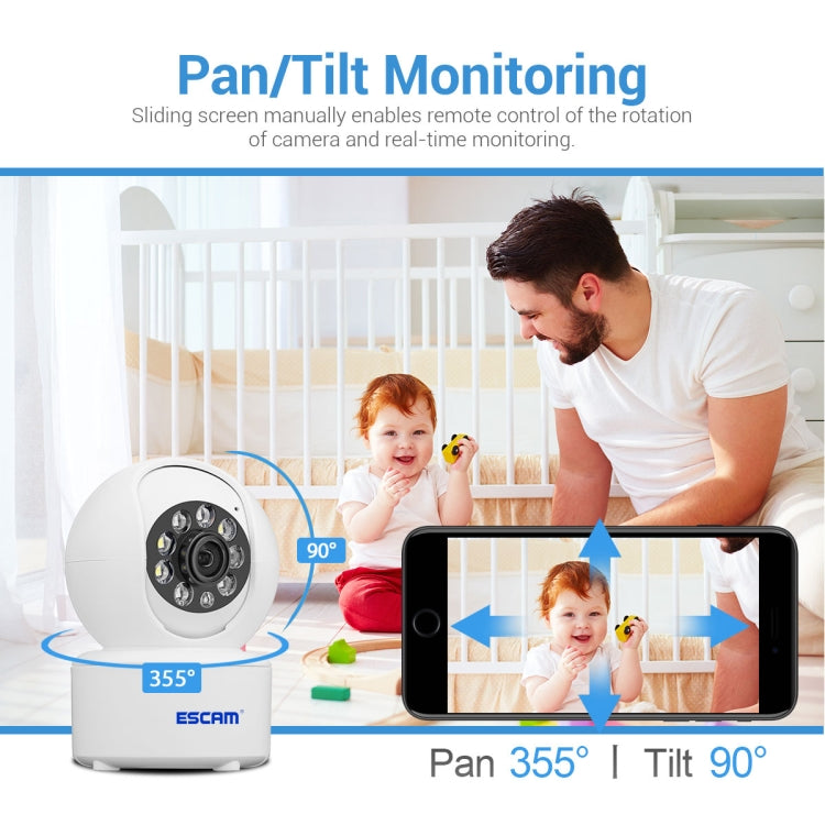 ESCAM QF005 4MP Indoor HD WiFi Pan-tilt Camera, Support Motion Detection / Two-way Audio / Night Vision(US Plug) by ESCAM