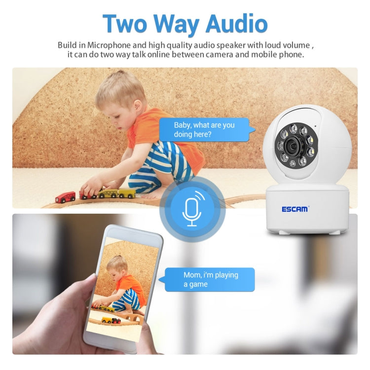 ESCAM QF005 4MP Indoor HD WiFi Pan-tilt Camera, Support Motion Detection / Two-way Audio / Night Vision(US Plug) by ESCAM