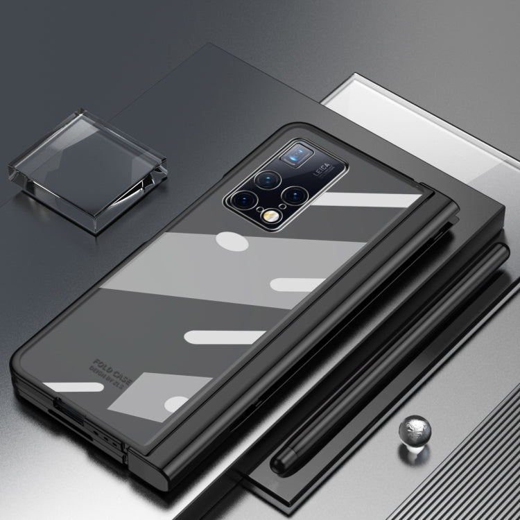 For Huawei Mate X2 Electroplating Hinge Phone Case with Stylus(Black) - Huawei Cases by buy2fix | Online Shopping UK | buy2fix