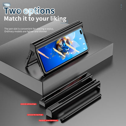 For Huawei Mate X2 Electroplating Hinge Phone Case with Stylus(Black) - Huawei Cases by buy2fix | Online Shopping UK | buy2fix