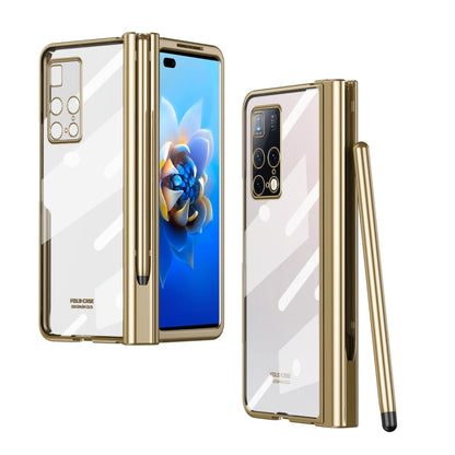 For Huawei Mate X2 Electroplating Hinge Phone Case with Stylus(Gold) - Huawei Cases by buy2fix | Online Shopping UK | buy2fix