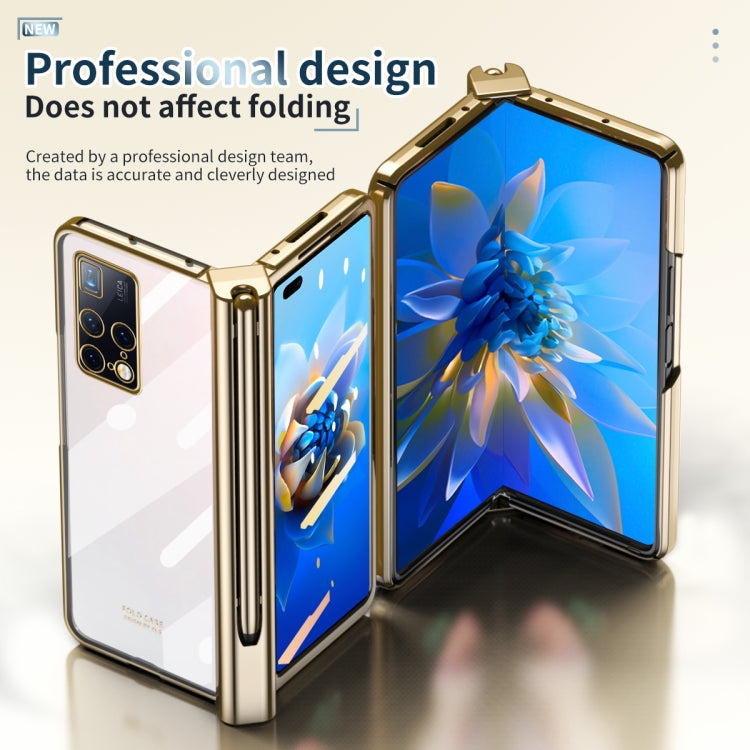 For Huawei Mate X2 Electroplating Hinge Phone Case with Stylus(Gold) - Huawei Cases by buy2fix | Online Shopping UK | buy2fix