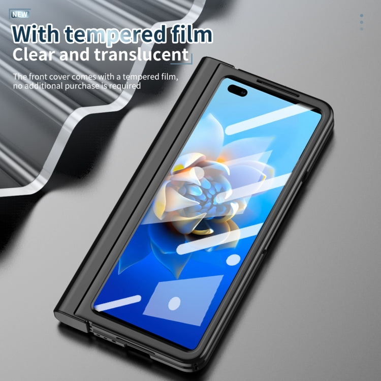 For Huawei Mate X2 Full Body Electroplating Hinge Phone Case with Stylus(Black) - Huawei Cases by buy2fix | Online Shopping UK | buy2fix