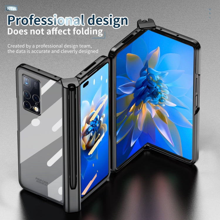 For Huawei Mate X2 Full Body Electroplating Hinge Phone Case with Stylus(Black) - Huawei Cases by buy2fix | Online Shopping UK | buy2fix