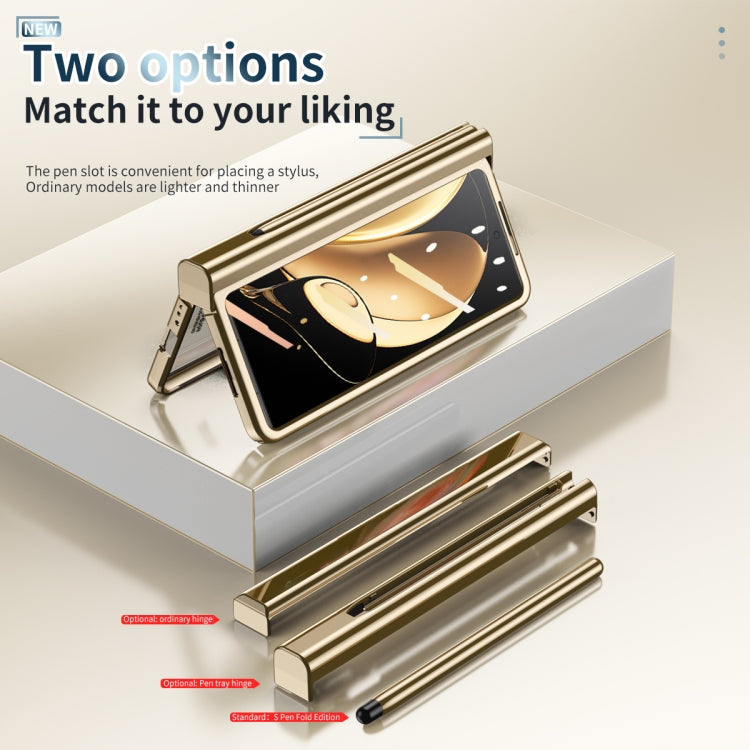 For Honor Magic V Full Body Electroplating Hinge Phone Case with Stylus(Gold) - Honor Cases by buy2fix | Online Shopping UK | buy2fix