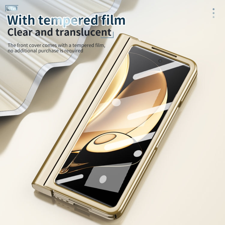 For Honor Magic V Full Body Electroplating Hinge Phone Case with Stylus(Gold) - Honor Cases by buy2fix | Online Shopping UK | buy2fix