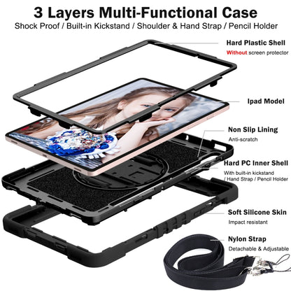 For Samsung Galaxy Tab S7 / S8 360 Degree Rotation Contrast Color Silicone+PC Tablet Case(Black) by buy2fix