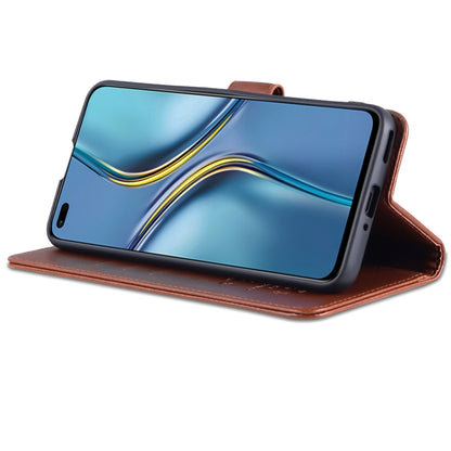 For U-Magic Enjoy 50 Plus AZNS Sheepskin Texture Flip Leather Phone Case(Brown) - More Brand by AZNS | Online Shopping UK | buy2fix