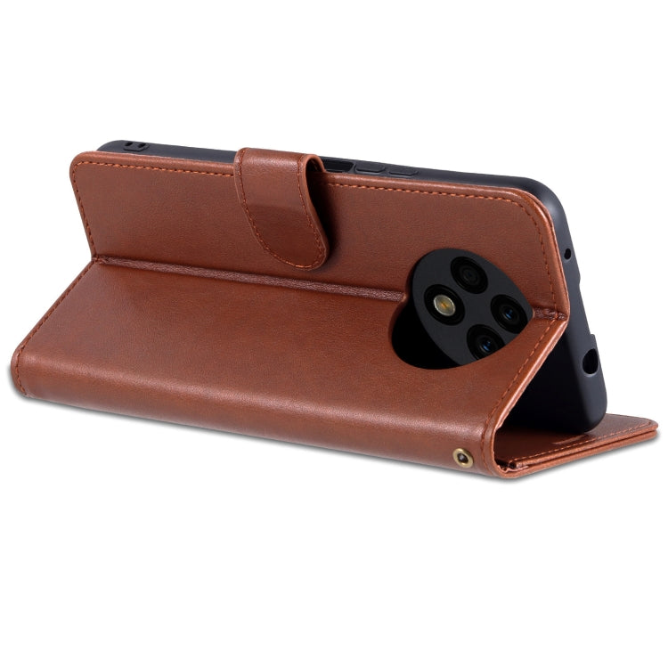 For U-Magic Enjoy 50 Plus AZNS Sheepskin Texture Flip Leather Phone Case(Brown) - More Brand by AZNS | Online Shopping UK | buy2fix