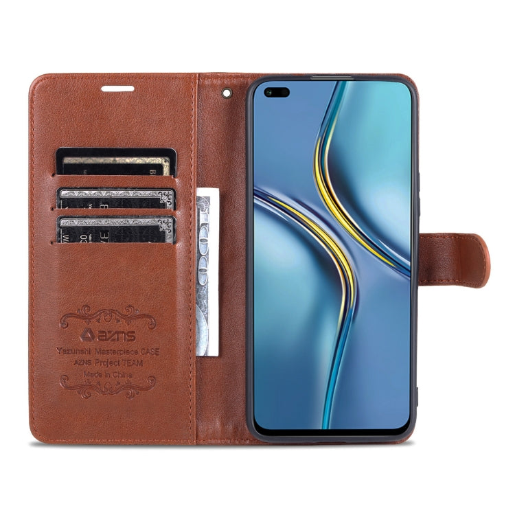 For U-Magic Enjoy 50 Plus AZNS Sheepskin Texture Flip Leather Phone Case(Brown) - More Brand by AZNS | Online Shopping UK | buy2fix