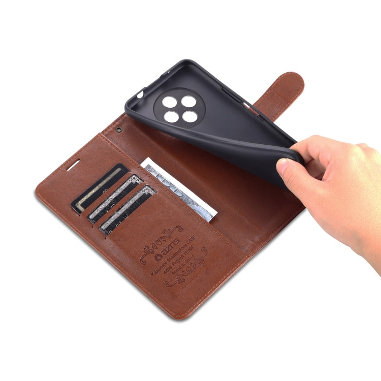 For U-Magic Enjoy 50 Plus AZNS Sheepskin Texture Flip Leather Phone Case(Brown) - More Brand by AZNS | Online Shopping UK | buy2fix