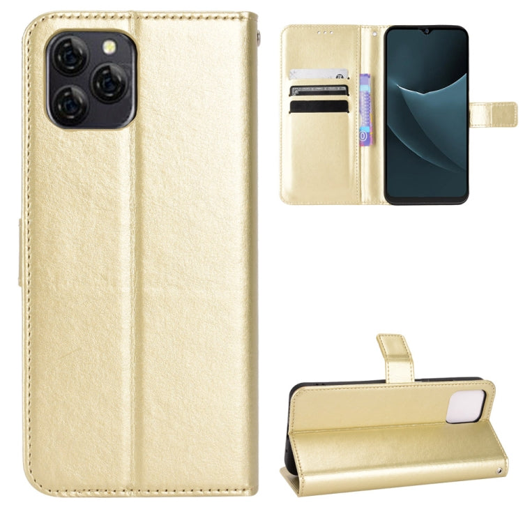 For Blackview A95 Retro Crazy Horse Texture Leather Phone Case(Gold) - More Brand by buy2fix | Online Shopping UK | buy2fix