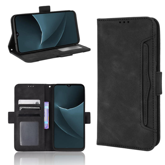 For Blackview A95 Skin Feel Calf Texture Card Slots Leather Phone Case(Black) - More Brand by buy2fix | Online Shopping UK | buy2fix