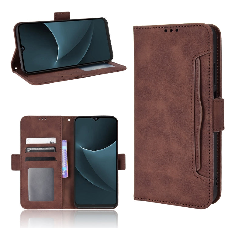 For Blackview A95 Skin Feel Calf Texture Card Slots Leather Phone Case(Brown) - More Brand by buy2fix | Online Shopping UK | buy2fix