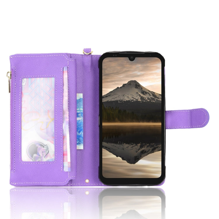 For Doogee S86 / S86 Pro Litchi Texture Zipper Leather Phone Case(Purple) - Doogee Cases by buy2fix | Online Shopping UK | buy2fix