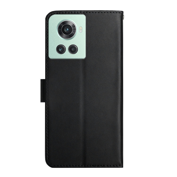 For OnePlus 10R Genuine Leather Fingerprint-proof Horizontal Flip Phone Case(Black) - OnePlus Cases by buy2fix | Online Shopping UK | buy2fix