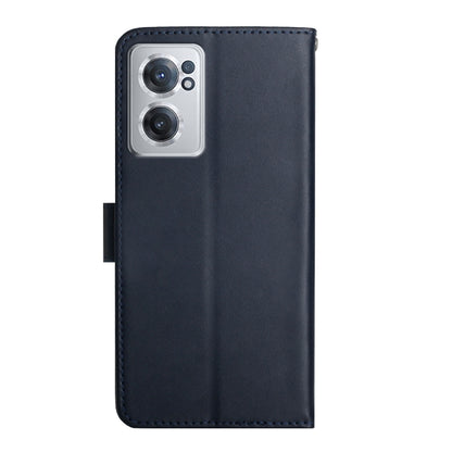 For OnePlus Nord CE 2 5G Genuine Leather Fingerprint-proof Horizontal Flip Phone Case(Blue) - OnePlus Cases by buy2fix | Online Shopping UK | buy2fix