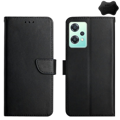 For OnePlus Nord CE 2 Lite 5G Genuine Leather Fingerprint-proof Horizontal Flip Phone Case(Black) - OnePlus Cases by buy2fix | Online Shopping UK | buy2fix