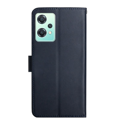 For OnePlus Nord CE 2 Lite 5G Genuine Leather Fingerprint-proof Horizontal Flip Phone Case(Blue) - OnePlus Cases by buy2fix | Online Shopping UK | buy2fix