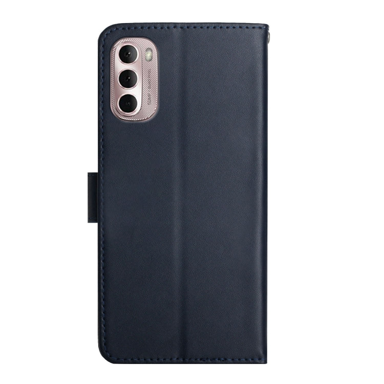 For Motorola Moto G Stylus 4G 2022 Genuine Leather Fingerprint-proof Horizontal Flip Phone Case(Blue) - Motorola Cases by buy2fix | Online Shopping UK | buy2fix