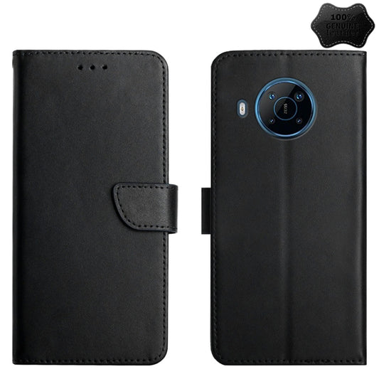 For Nokia X100 Genuine Leather Fingerprint-proof Horizontal Flip Phone Case(Black) - Nokia Cases by buy2fix | Online Shopping UK | buy2fix