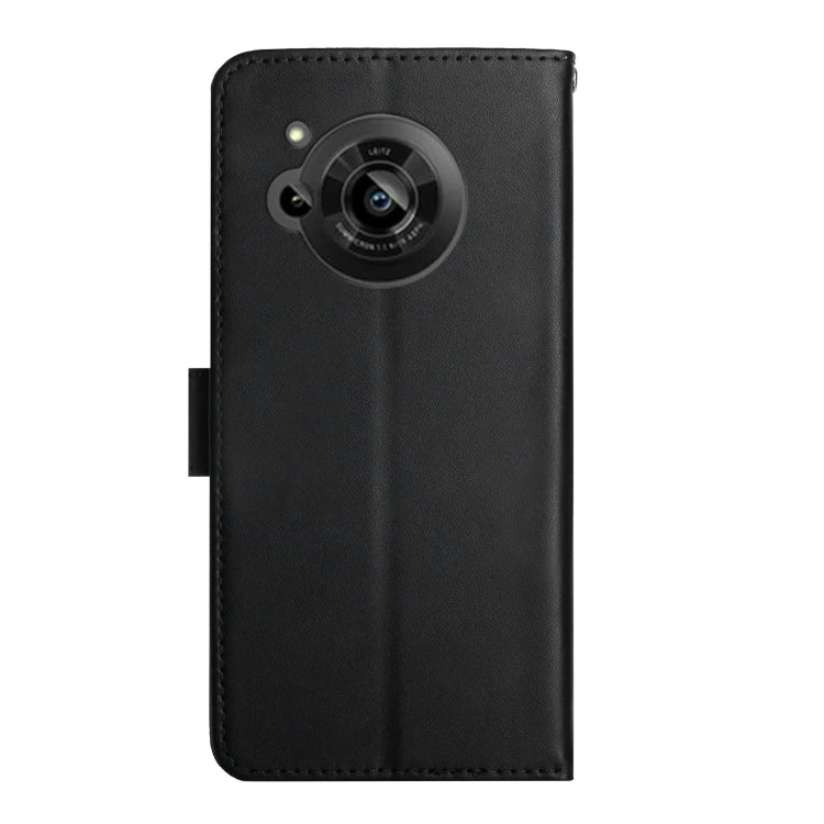 For Sharp Aquos R7 Genuine Leather Fingerprint-proof Horizontal Flip Phone Case(Black) - More Brand by buy2fix | Online Shopping UK | buy2fix