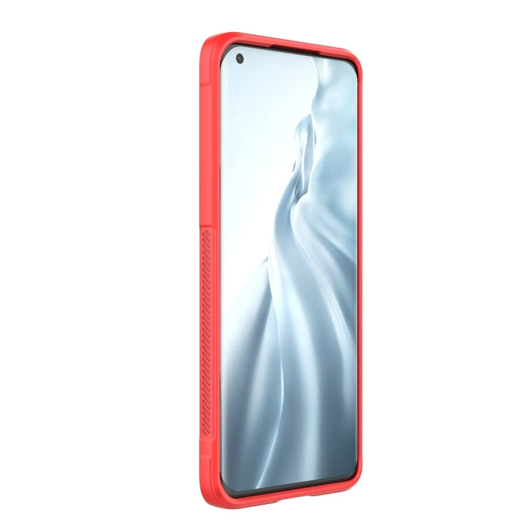 For Xiaomi Mi 11 Magic Shield TPU + Flannel Phone Case(Light Blue) by buy2fix