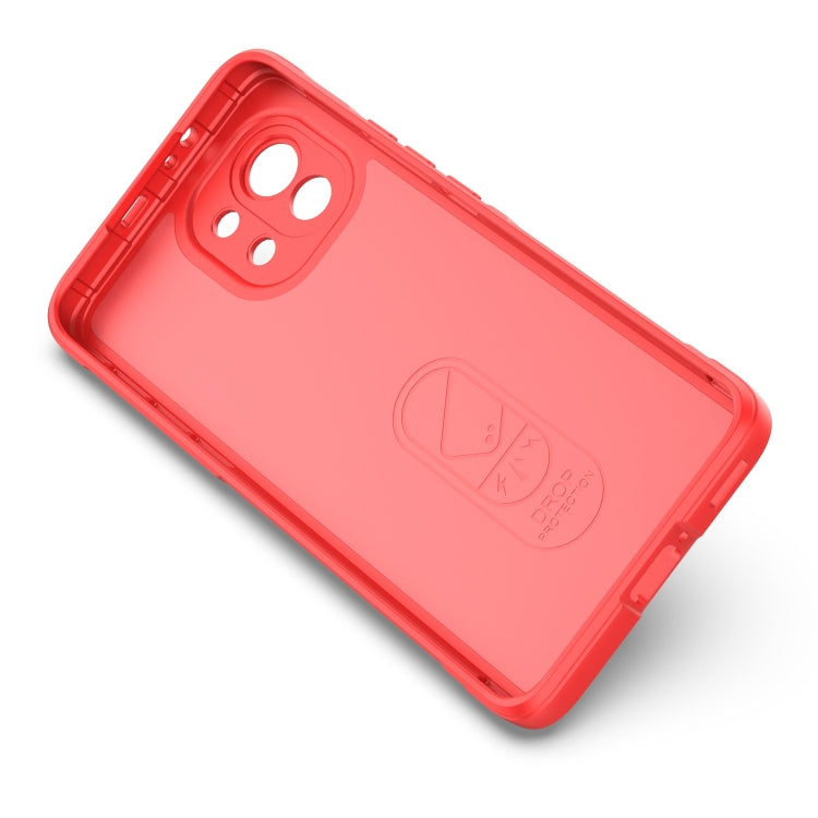 For Xiaomi Mi 11 Magic Shield TPU + Flannel Phone Case(Red) - Xiaomi Cases by buy2fix | Online Shopping UK | buy2fix