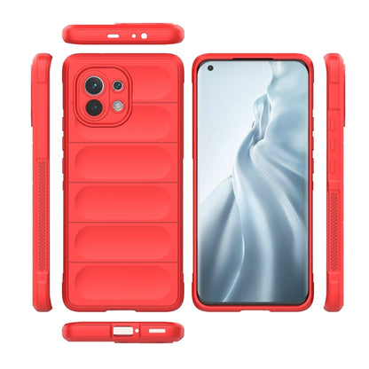 For Xiaomi Mi 11 Magic Shield TPU + Flannel Phone Case(Light Blue) by buy2fix