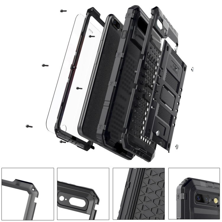 For iPhone SE 2022 / SE 2020 / 8 / 7 Metal + Silicone Phone Case with Screen Protector(Yellow) - iPhone SE 2022 / 2020 / 8 / 7 Cases by buy2fix | Online Shopping UK | buy2fix