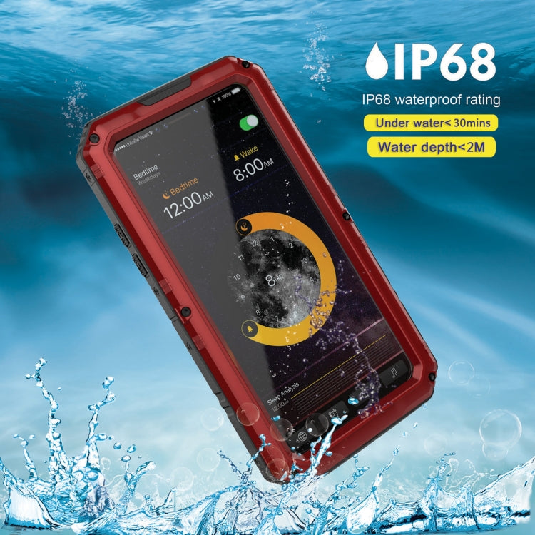 For iPhone X / XS Metal + Silicone Phone Case with Screen Protector(Red) - More iPhone Cases by buy2fix | Online Shopping UK | buy2fix