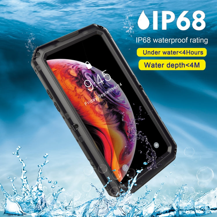 For iPhone XS Max Metal + Silicone Phone Case with Screen Protector(Black) - More iPhone Cases by buy2fix | Online Shopping UK | buy2fix
