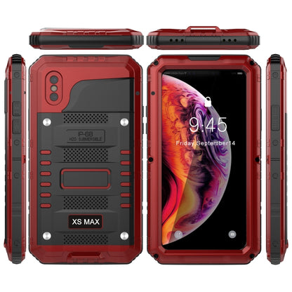 For iPhone XR Metal + Silicone Phone Case with Screen Protector(Red) - More iPhone Cases by buy2fix | Online Shopping UK | buy2fix