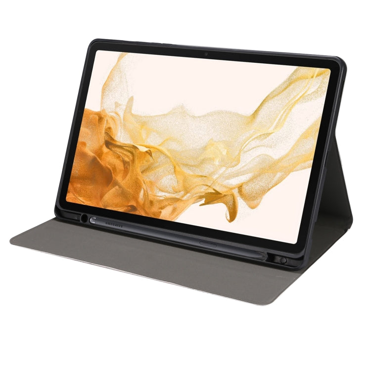 For Samsung Galaxy Tab S8 / Tab S7 Painted Voltage Pen Slot Tablet Smart Case(Eiffel Tower) by buy2fix