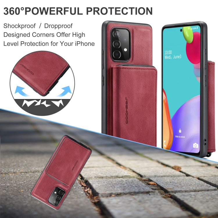 For Samsung Galaxy A33 5G JEEHOOD Magnetic Zipper Horizontal Flip Phone Leather Case(Red) - Galaxy Phone Cases by JEEHOOD | Online Shopping UK | buy2fix