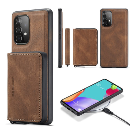 For Samsung Galaxy A33 5G JEEHOOD Magnetic Zipper Horizontal Flip Phone Leather Case(Brown) - Galaxy Phone Cases by JEEHOOD | Online Shopping UK | buy2fix