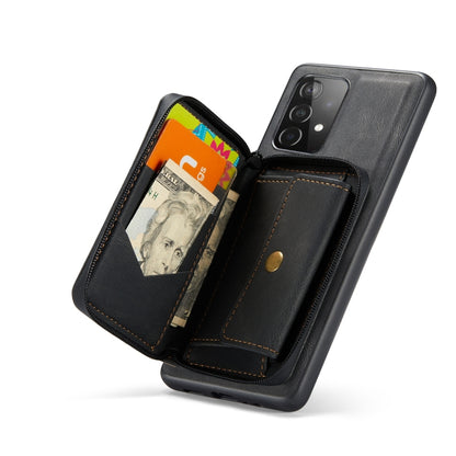 For Samsung Galaxy A33 5G JEEHOOD Magnetic Zipper Horizontal Flip Phone Leather Case(Black) - Galaxy Phone Cases by JEEHOOD | Online Shopping UK | buy2fix