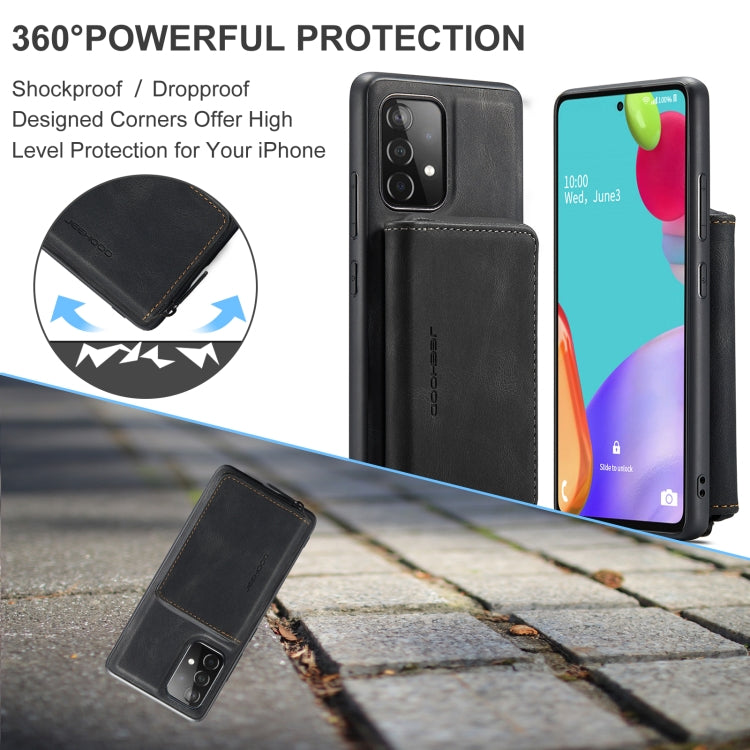 For Samsung Galaxy A33 5G JEEHOOD Magnetic Zipper Horizontal Flip Phone Leather Case(Black) - Galaxy Phone Cases by JEEHOOD | Online Shopping UK | buy2fix