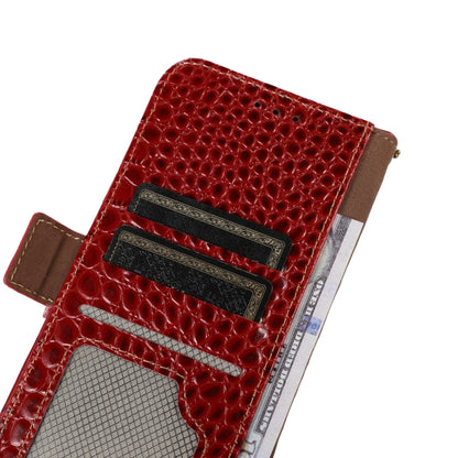 For Motorola Moto G 2022 5G Crocodile Top Layer Cowhide Leather Phone Case(Red) - Motorola Cases by buy2fix | Online Shopping UK | buy2fix