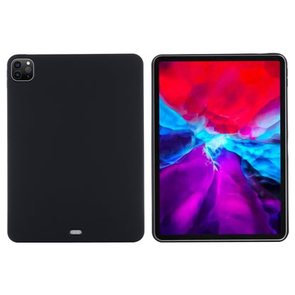 For iPad Pro 12.9 2022 / 2021 / 2020 / 2018 Pure Color Liquid Silicone Shockproof Tablet Case (Black) - iPad Pro 12.9 (2022/2021) Cases by buy2fix | Online Shopping UK | buy2fix